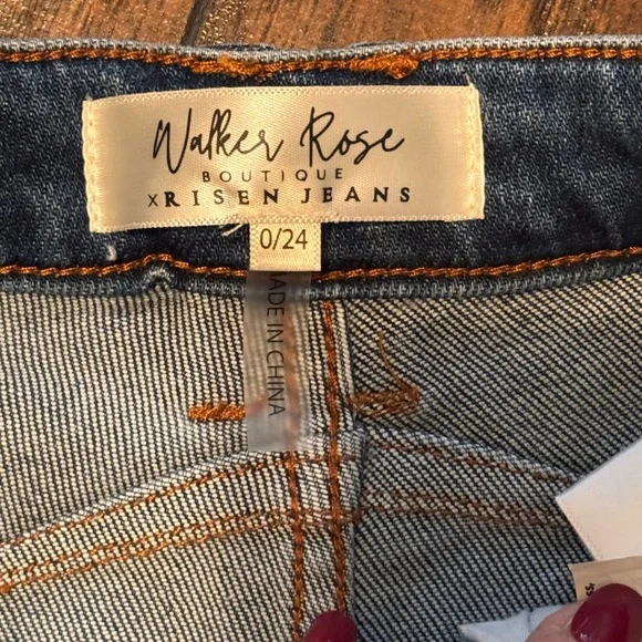 Barrel Jeans Walker Rose Boutique XRisen Jeans Women's Size 0/24 - Hemmed - Picture 3 of 14